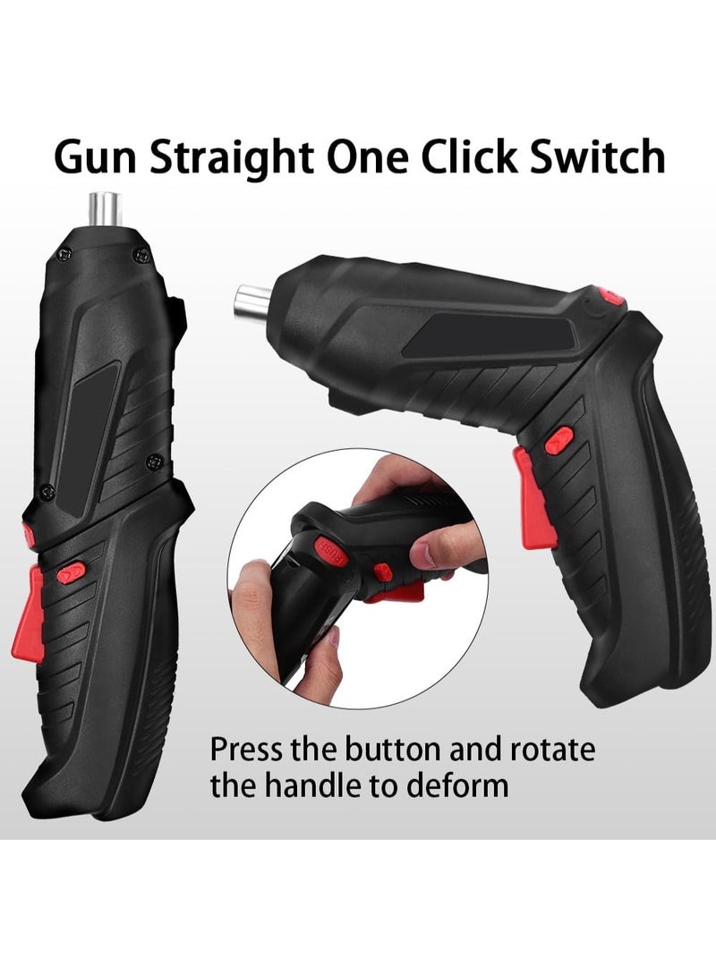 سناب مجموعة مفكات براغي كهربائية 47 قطعة 1 لقمة مفك كهربائي، مفك براغي كهربائي مطور (اسود) - Image 4