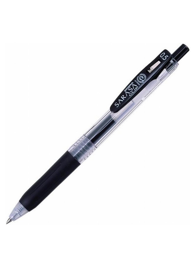 ZEBRA Sarasa Clip Black Gel Pen 0.5mm Smooth Writing - Pack of 10  - Image 2