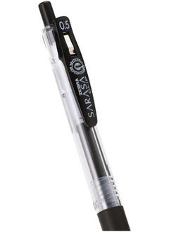 ZEBRA Sarasa Clip Black Gel Pen 0.5mm Smooth Writing - Pack of 10  - Image 3