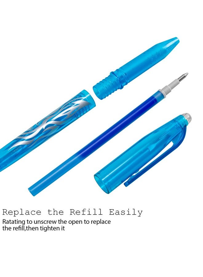 RIANCY Erasable Pens Erasable Multicolored Gel Ink Rolling Ball Extra Fine Point Smooth Writing 0.5Mm Pens With Eraser For Students Classroom Teacher Office Stationary School Supplies Gifts(8Colors) - Image 3