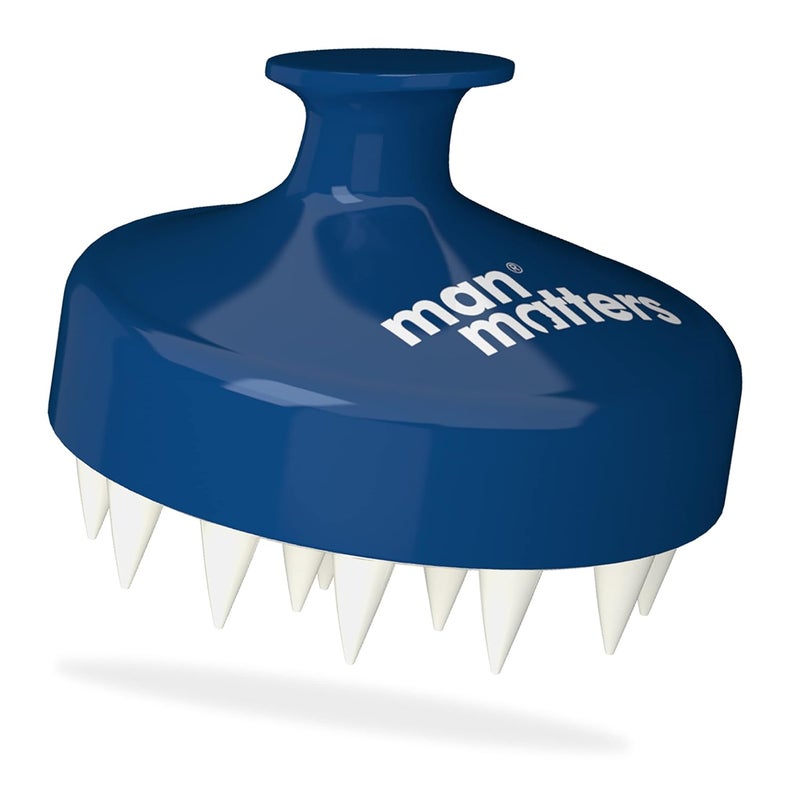 Man Matters فرشاة شامبو لتدليك فروة الرأس | شعيرات سيليكون ناعمة لتنظيف عميق لفروة الرأس | تقشير وتحفيز فروة الرأس | يقلل من قشرة الرأس والحكة | خفيفة الوزن ومريحة للإمساك - Image 1