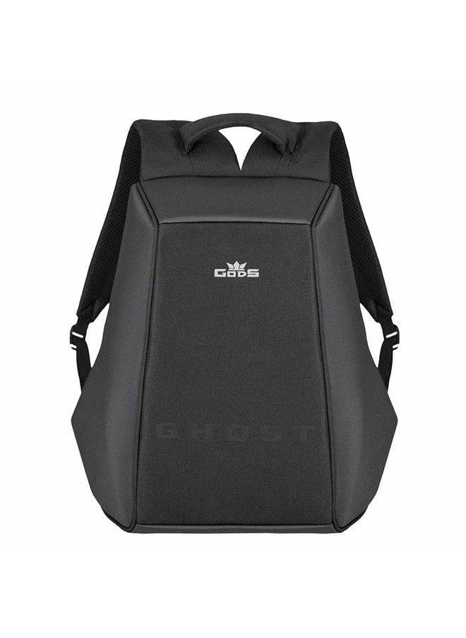 GODS - Gods GHOST 25 ltr Anti Theft 15.6 inch Laptop Tech Backpack for Men, Women, Boys, Girls | Premium bags for Gift | Bike Riding Bag for College, Travel, Office, Flight luggage | Daring Texture | Black - Image 1