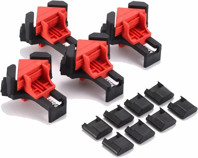 NIKTION 8pcs 90 Degree Angle Clamps, Corner 90° Woodworking Corner Clip, Right Angle Clip Fixer, Adjustable Spring Right Clamp Tools, Corner Clamp Mate, Carpenter, Photo Framing, Crafting Projects - Image 3