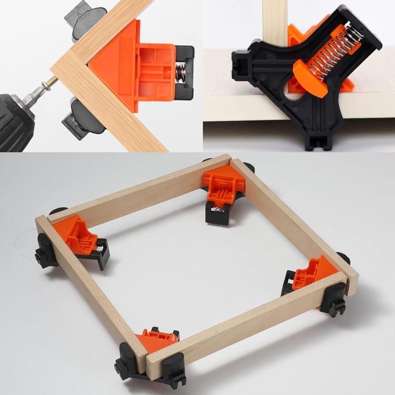 NIKTION 8pcs 90 Degree Angle Clamps, Corner 90° Woodworking Corner Clip, Right Angle Clip Fixer, Adjustable Spring Right Clamp Tools, Corner Clamp Mate, Carpenter, Photo Framing, Crafting Projects - Image 5