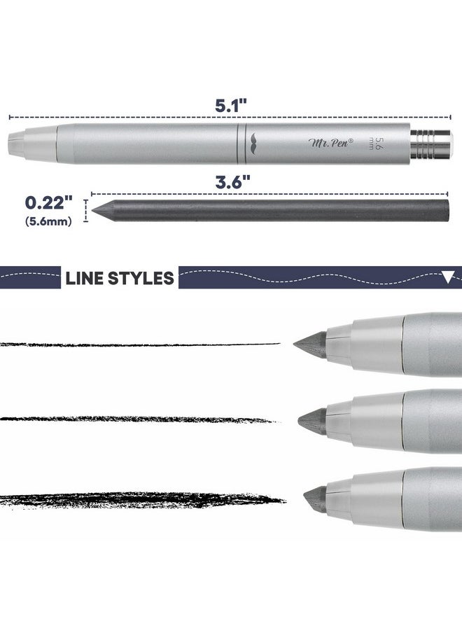 Mr. Pen - - 5.6 Mm Mechanical Pencil Lead Holder, Clutch Pencil, 5.6Mm Lead Holder, Clutch Lead Holder, Mechanical Drawing Pencils For Sketching, Mechanical Pencils To Draw - Image 1