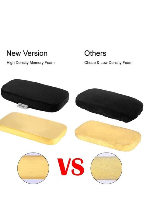Ergonomic Memory Foam Office Chair Armrest Pads, Comfy Gaming Chair Arm Rest Covers for Elbows and Forearms Pressure Relief (Set of 2)