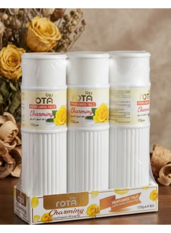 Rota Charming Scented Talcum Powder: The Secret of Softness & All-Day Freshness (125g) - Image 3