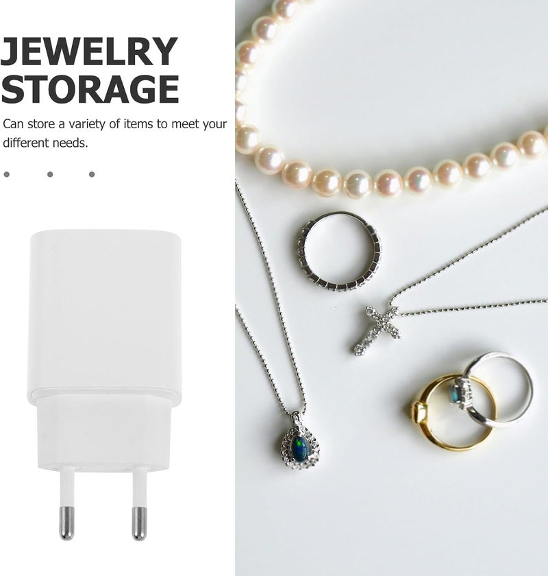 Garneck Charger Shaped Hidden Cash Storage Holder for Cash Secure Money Storage White European Socket Style - Image 3