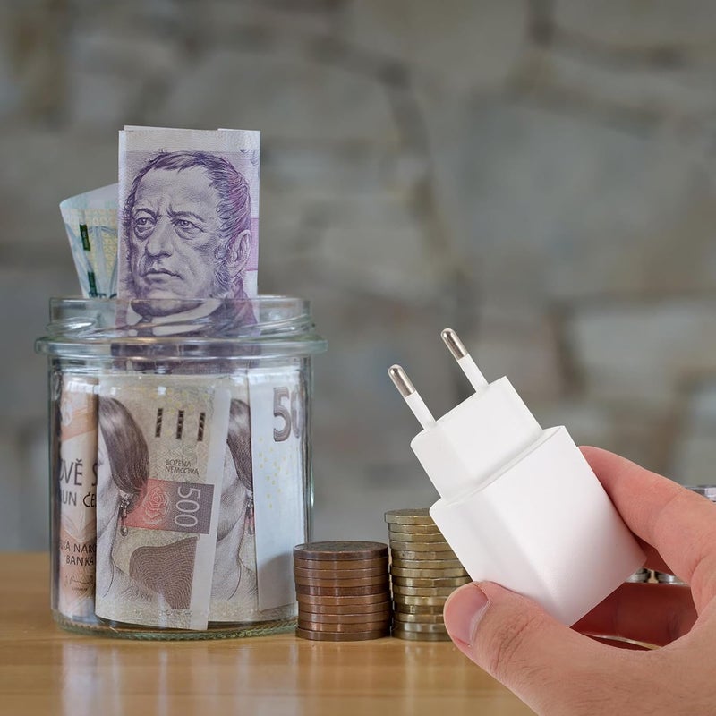 Garneck Charger Shaped Hidden Cash Storage Holder for Cash Secure Money Storage White European Socket Style - Image 5