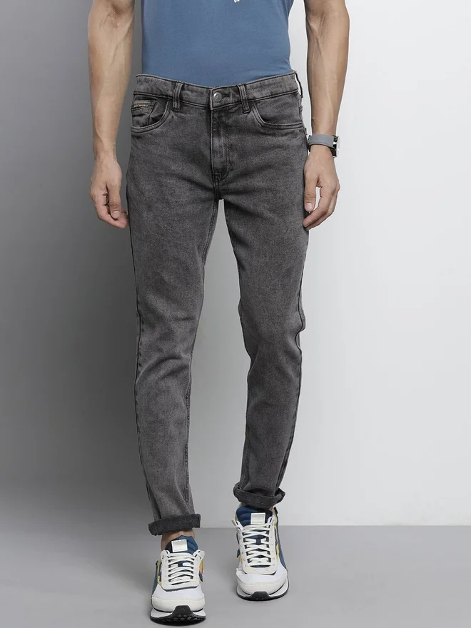 The Indian Garage Co Men Slim Fit Solid Jeans
