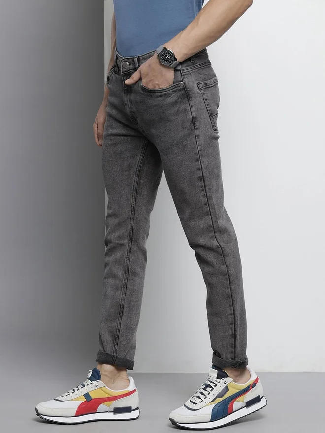 The Indian Garage Co Men Slim Fit Solid Jeans