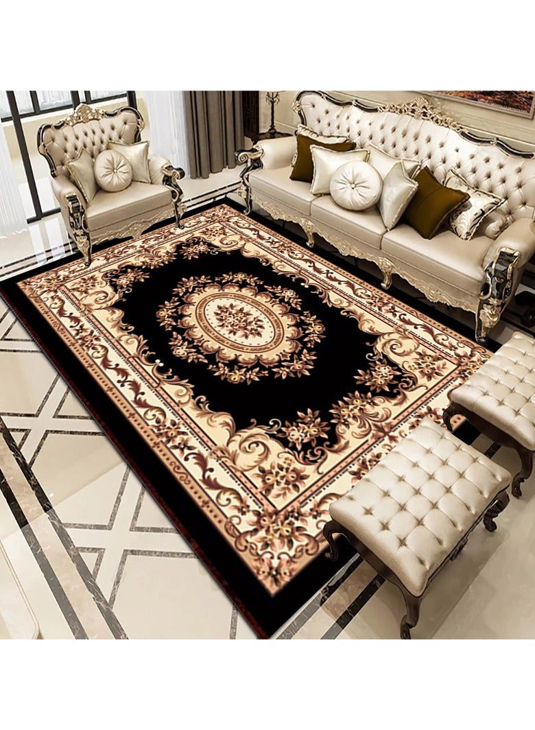 Loquat Polyester Fiber Rectangular Modern European Style Carpet - Image 1