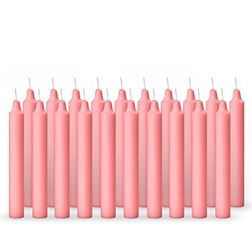 Aura Decor Unscented Pure Wax Stick Candle Pack of 20 (Pink) - Image 3