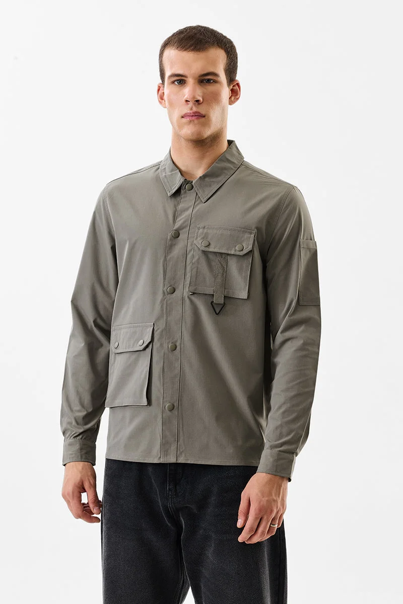 SNITCH Double Pocket Regular Fit Utility Jacket