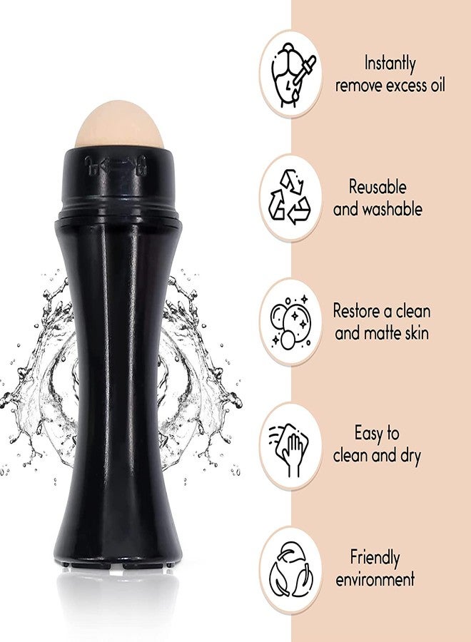 CORSULA Oil Absorbing Volcanic Face Roller Massager| Volcanic Roller with 1 Extra Replaceable Volcanic Ball,Reusable Oil Control Roller, Instant Results Remove Excess Shine - Image 3