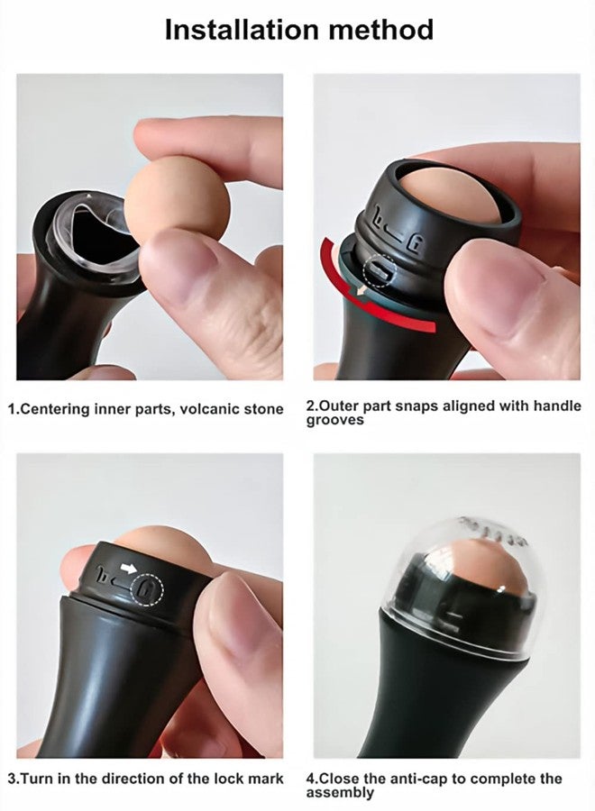 CORSULA Oil Absorbing Volcanic Face Roller Massager| Volcanic Roller with 1 Extra Replaceable Volcanic Ball,Reusable Oil Control Roller, Instant Results Remove Excess Shine - Image 5
