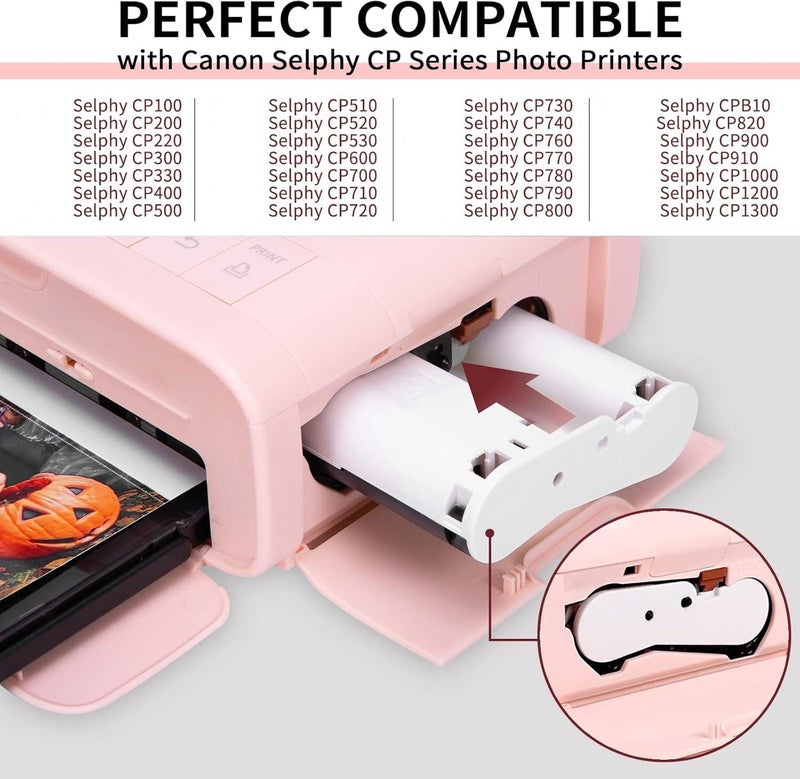 Freshworld Compatible for Canon Selphy CP1500 CP1300 Ink and Paper for Canon Photo Paper 4x6 Inch Color Ink and Paper Set(3 Ink + 108 Sheets Glossy KP-108in Photo Paper)for Selphy CP1200 CP1000 CP910 CP900 CP810 - Image 3