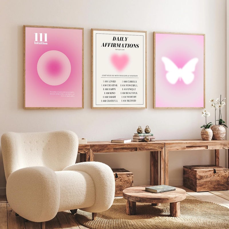 Gamya Wood Daily Affirmations Big Aesthetic Framed Motivational Posters For Living Room, Bedroom Office Wall Decor/Girls Room Decor (14X18 Inches) Set Of 3 (Affirmation 2) - Image 4