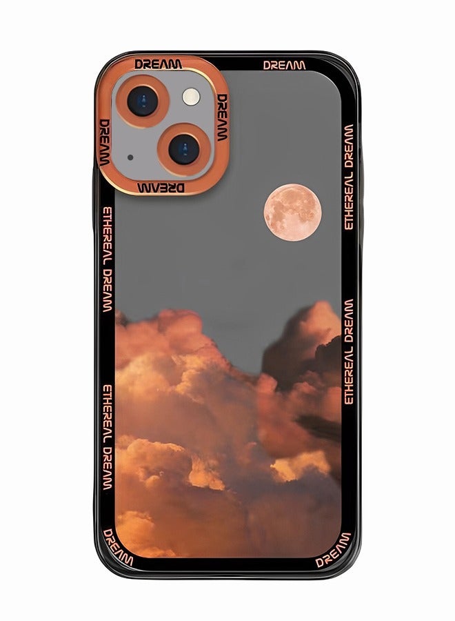 Motim Sunset Case for iPhone 14 Cute Cloud Landscape Design Phone Case Shockproof Protective Soft Slim Cover