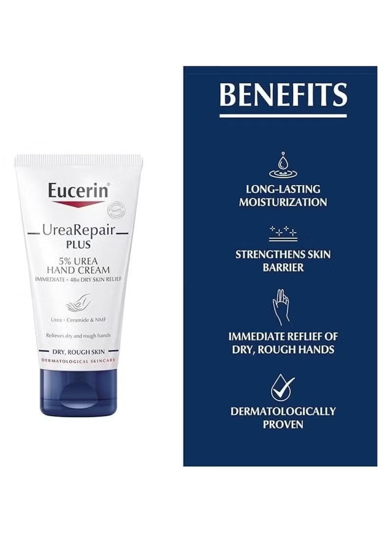 Eucerin Moisturizing And Healing Hand Cream 5% Urea - 75 ml - Image 3