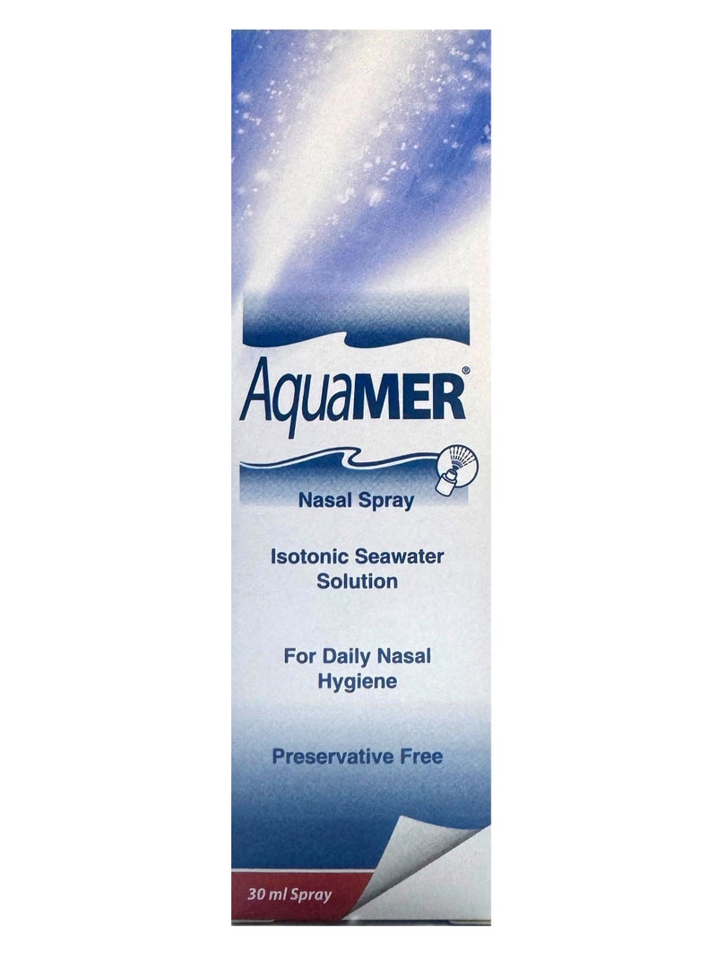 Aquamer Nasal Spray Isotonic Seawater Solution 30ml