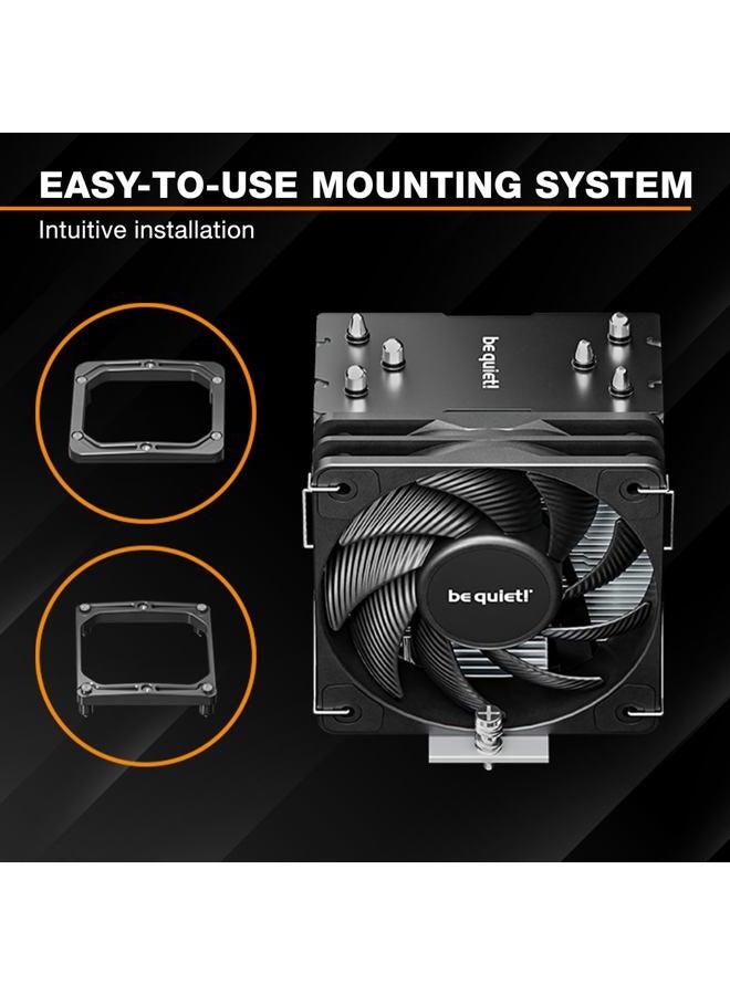 be quiet! Pure Rock Slim 3 130W TDP CPU Cooler | Intel1700 1200 1150 1151 1155 | AM4 AM5 | Silver - Image 4