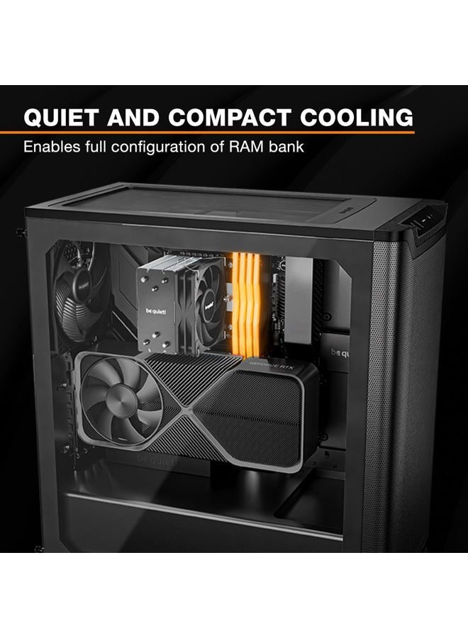 be quiet! Pure Rock Slim 3 130W TDP CPU Cooler | Intel1700 1200 1150 1151 1155 | AM4 AM5 | Silver - Image 2