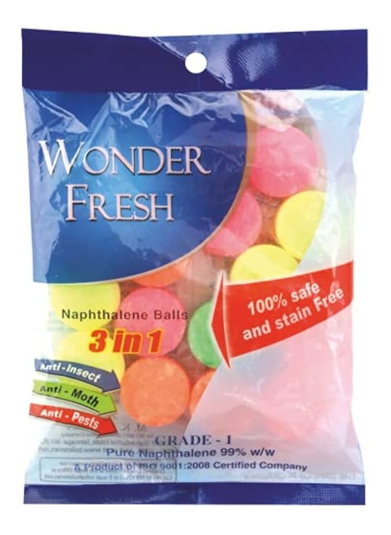 Naphthalene Balls 200 Gram (Pack of 2) 2x100 Gram napthalene Balls for Clothes Pantry, Bathroom, Wardrobe, Toilet, Urinal, wash Basin, Cockroaches