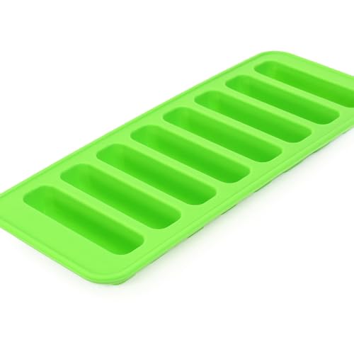 GS KITCHENWARE GS Silicone Chocolate Bar Mould | 10 Cavity Candy & Ice Cube Mold for Truffles, Fat Bombs, Pudding, Cookies & Cherries | Baking & Freezer Safe, 1 Pc, Green. - Image 5