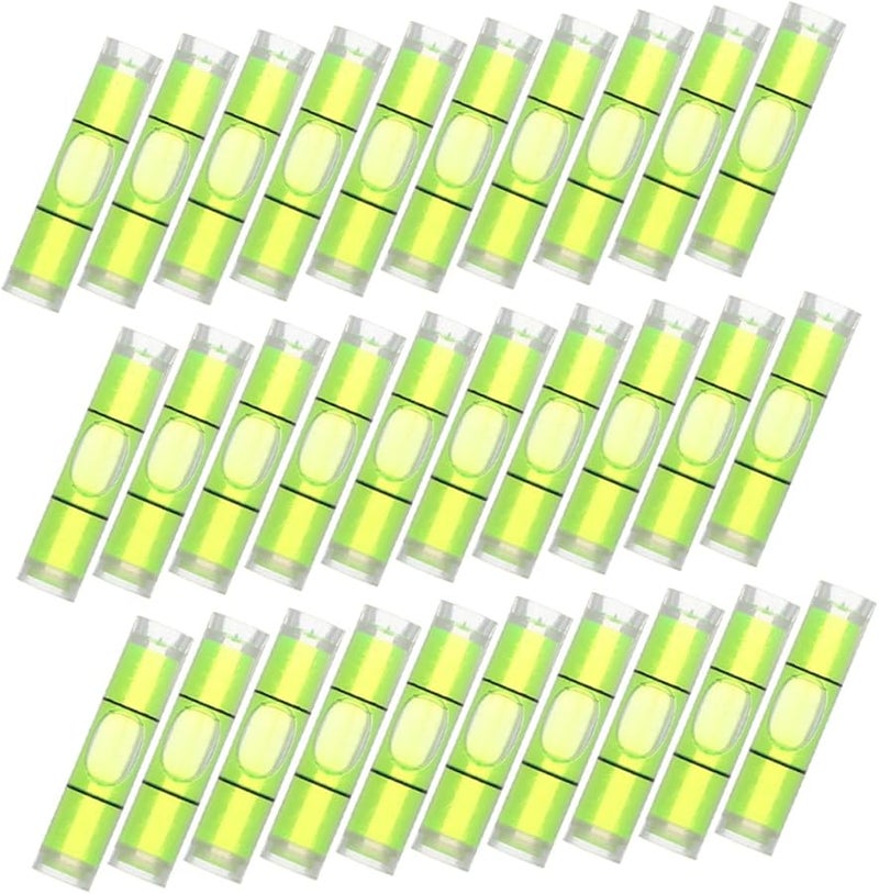 50 قطعة من قوارير فقاعة المستوى البلاستيكية الأسطوانية الصغيرة أداة قياس عالية الدقة - Image 2