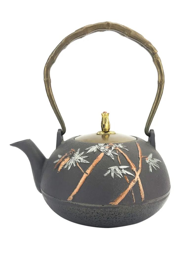 Tealand Durable Coated with Enamel Interior Cast Iron Teapot with Stainless Steel Infuser for Brewing Loose Tea Leaf 1.3 Liters - Image 1