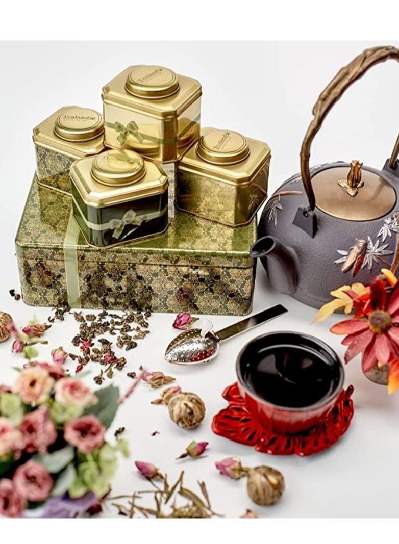 Tealand Durable Coated with Enamel Interior Cast Iron Teapot with Stainless Steel Infuser for Brewing Loose Tea Leaf 1.3 Liters - Image 5