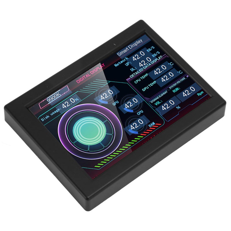 PC CPU Data Monitor 3.5 Inch IPS Display Second Monitor for Computer Temperature - Stepless Dimming Metal Shell for Eye Protection - Image 3