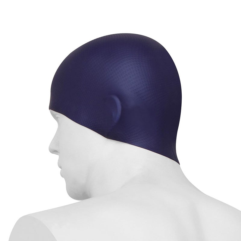 Nivia Pro Silicone Swimming Cap - Navy Blue - Image 4