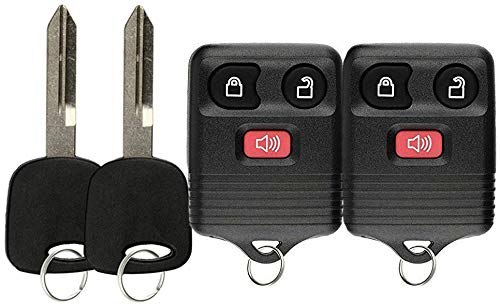 KeylessOption Keyless Entry Remote Fob Car Ignition Uncut Key for Ford F-150 F-250 Ranger Explorer Expedition Excurions Navigator CWTWB1U345 (Pack of 2) - Image 1