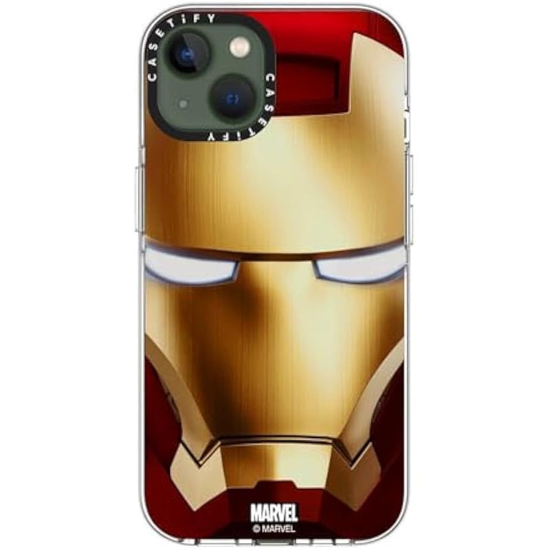 Casetify Clear iPhone 13 Case 【Iron Man Co-Lab/Not Yellowing / 6.6ft Drop Protection/Compatible with Magsafe】 - Iron Man Hero Mask - Clear - Image 3