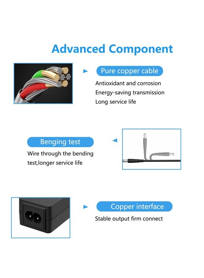 VHBW Replacment for LG Monitor Power Cord 19V DC Power Supply for LG Electronics 27" 24" 23" 22" 20" 19" LCD LED HD TV Monitor Widescreen Power Adapter Cord - Image 5