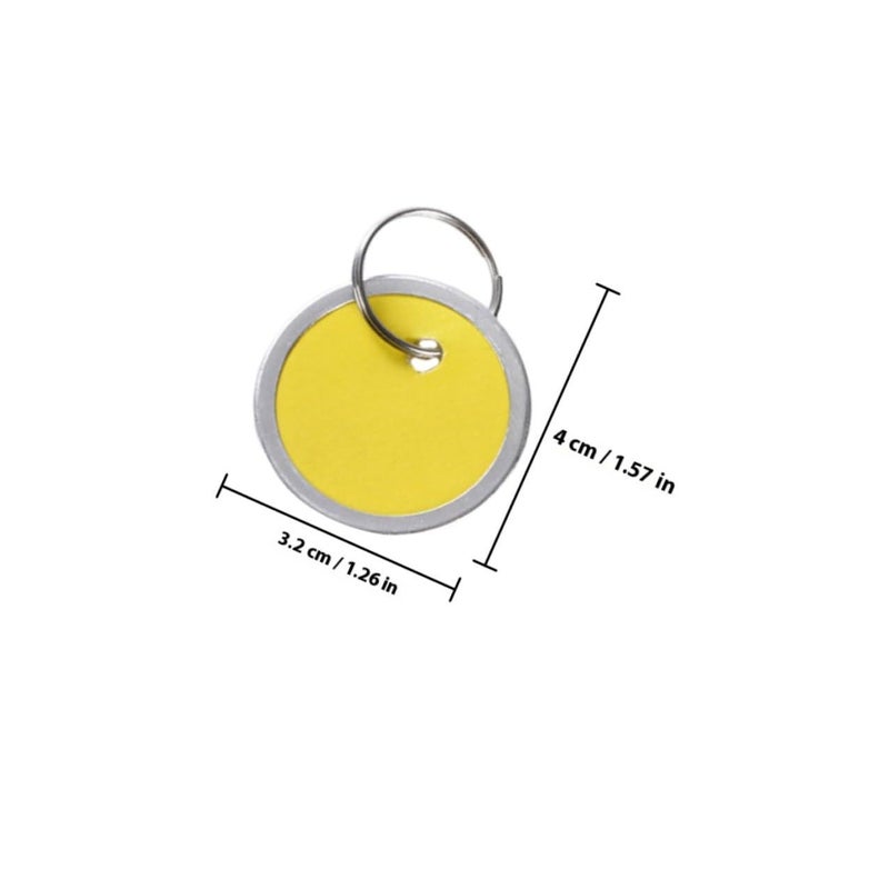 50pcs Multicolor Double Sided Writable Key Tags with Rings for Travel Luggage Home Office - Image 3