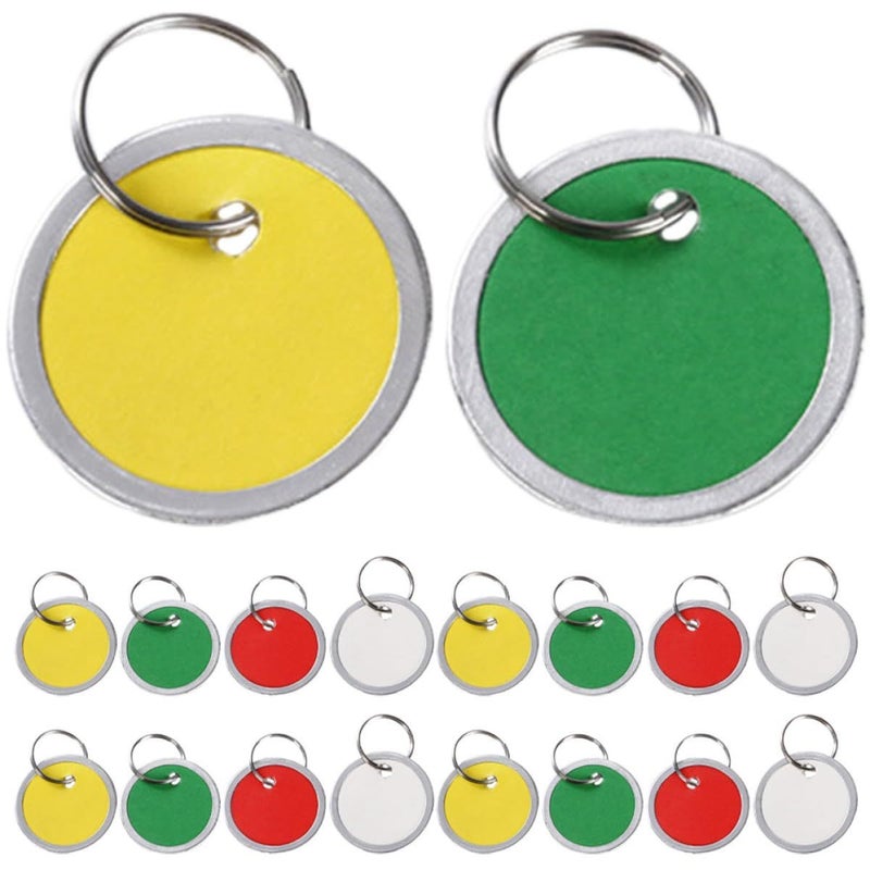 50pcs Multicolor Double Sided Writable Key Tags with Rings for Travel Luggage Home Office - Image 2
