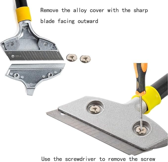 TORIOX Razor Blade Scraper Tool, Razor Scraper Replacement Blades, Glass Scraper for Removing Decals, Tint, Stickers, Labels, Caulk, Adhesive from Window, Oven, Stove Top - Image 4