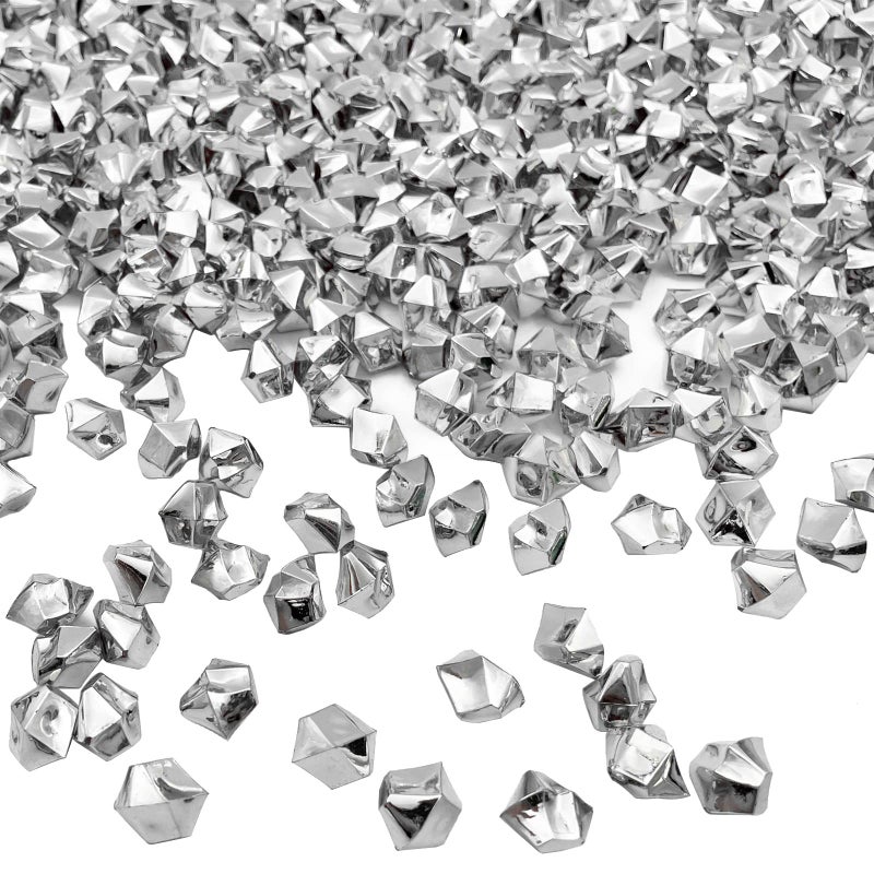 LYFJXX Fake Crushed Ice Cubes Vase Fillers 11 14 mm 650 pcs Reusable Fake Ice Cubes Artificial Acrylic Crystal Cubes for Wedding Decor Gold