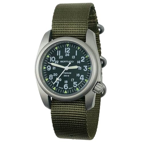BERTUCCI A-2T Vintage Watch | Green Dial | Swiss Super Luminous Technology | Blending Vintage U.S Military and Titanium Innovation | Built for Performance | 12030 - Image 1