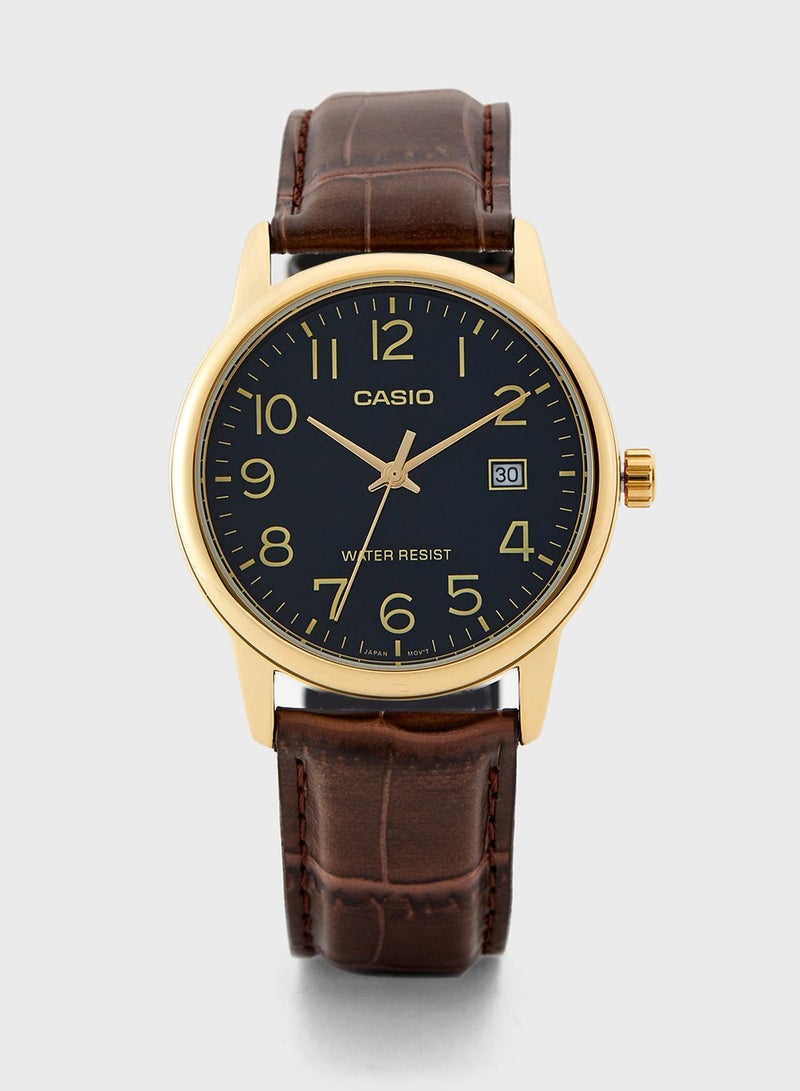 CASIO Classic Leather Strap Analog Watch - Image 1