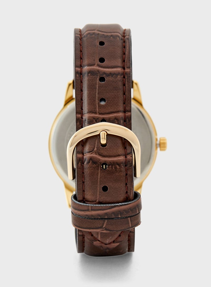 CASIO Classic Leather Strap Analog Watch - Image 3