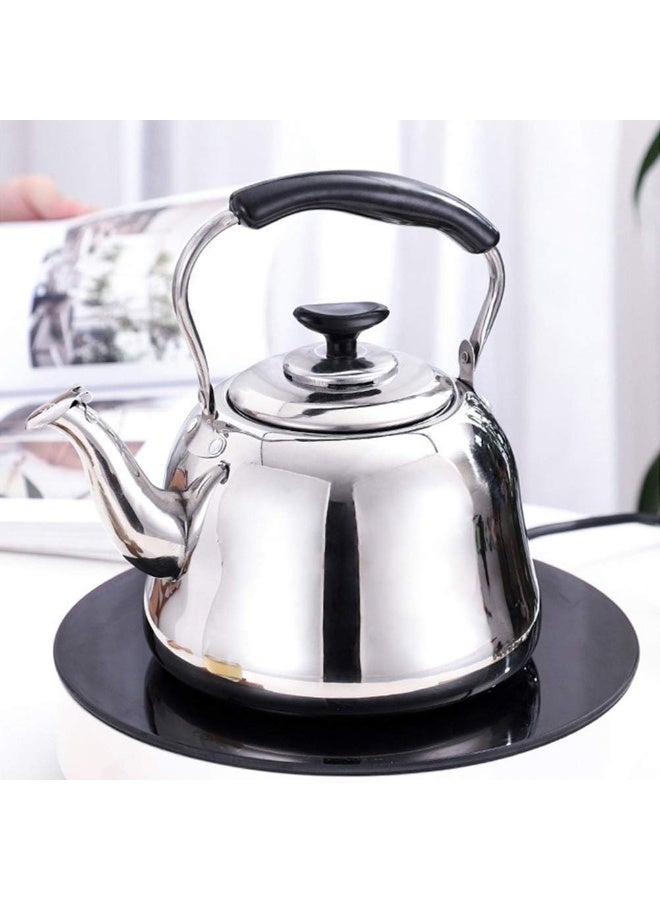 هابي هوم غلاية شاي من الفولاذ المقاوم للصدأ غلاية شاي صفير بمقبض بارد للمنزل، السكن الجامعي،قاعدة رقيقة بلمسة نهائية من المرآة (2 لتر) - Image 5