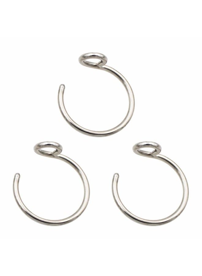 FANSING Fakes Nose Rings Faux Nose Ring 20g Nose Ring Nose hoop 20 Gauge 8mm Septum Ring Faux Septum Ring Lip Ring Surgical Steel Piercing Jewelry Silver 3PCS - Image 1