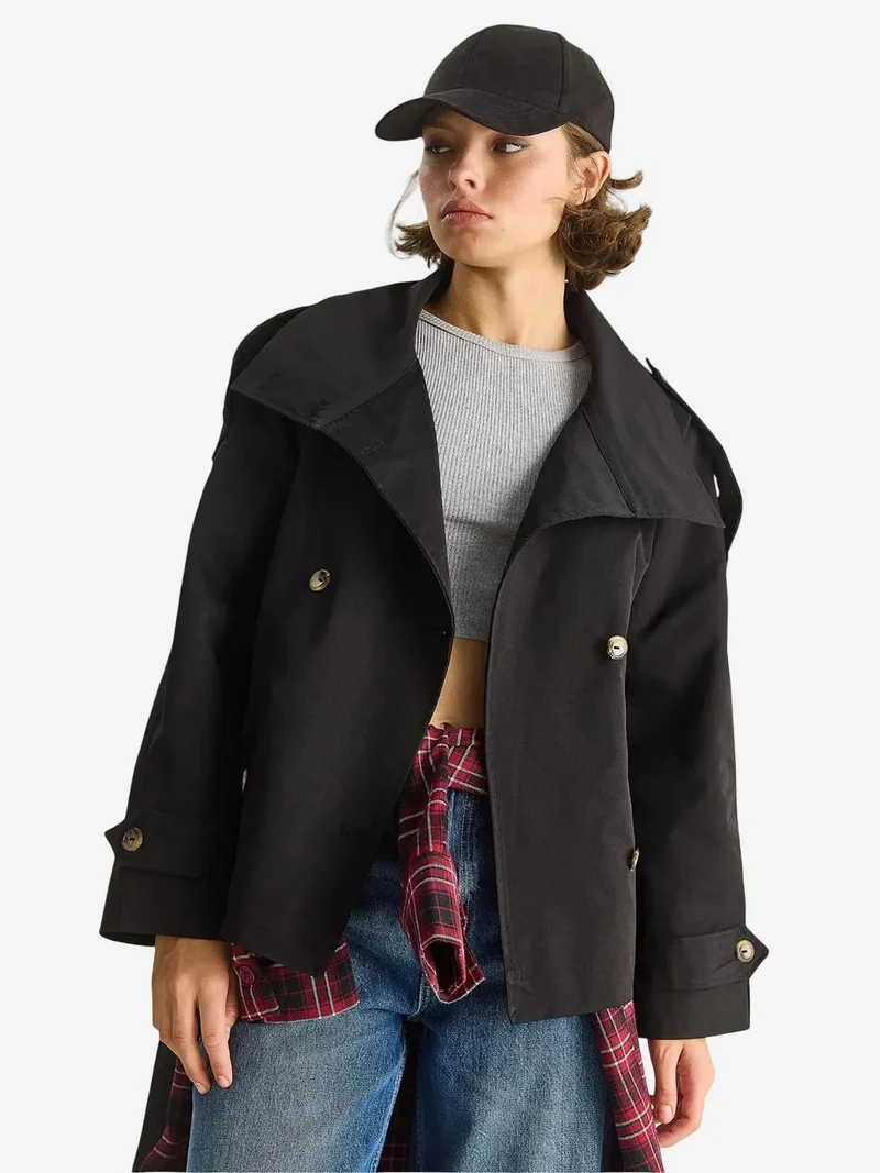 بيانكو لوتشي معطف ترنش بأزرار مقاس كبير من لوتشي