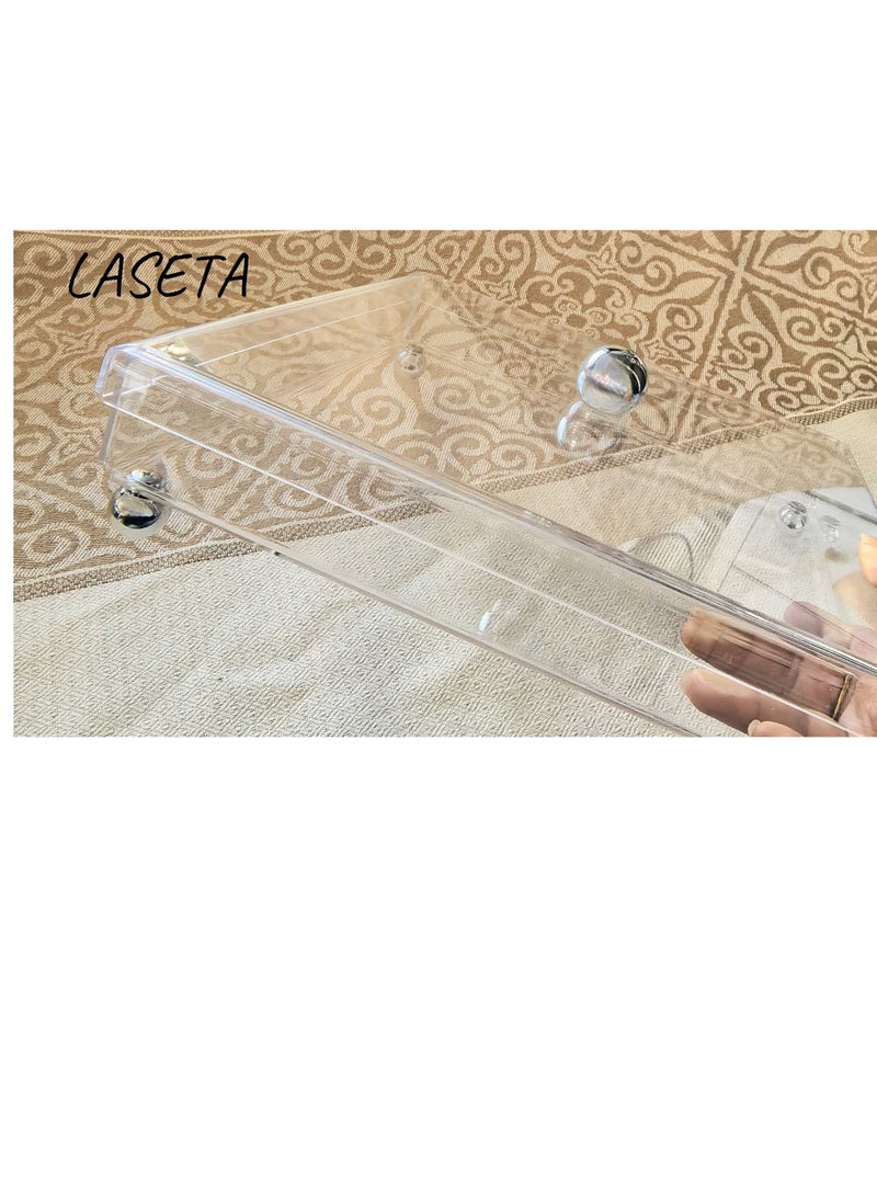 Laseta صينية تقديم أكريليك مع غطاء - Image 3