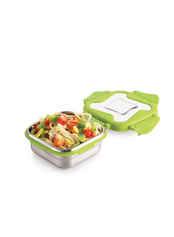 STEELLOCK Smart Stainless Steel Tiffin Lunch Box Set for Kids and Adults - Airtight Leakproof Square Containers with Steel Lids - Green 250ml & 360ml - School & Office - Image 3