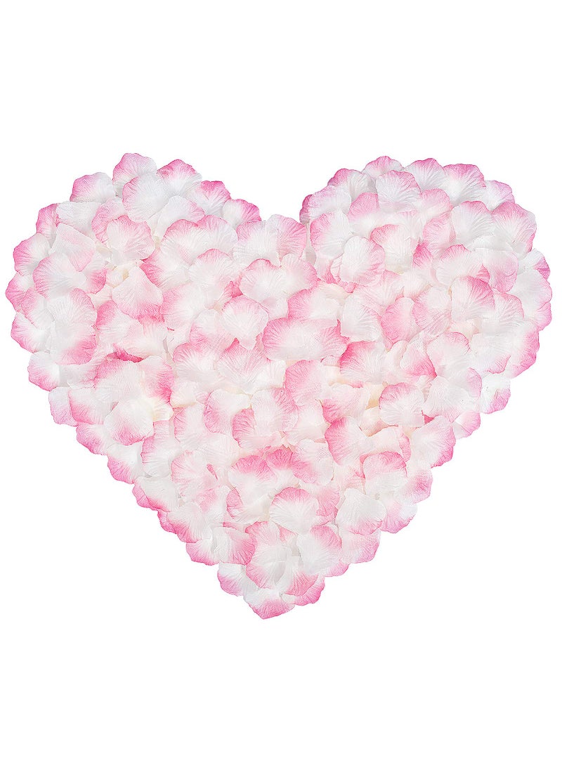 BESKIT BESKIT Artificial Silk Rose Petals for Romantic Night Wedding Party Anniversary Flower Decorations PinkWhite 3000 PCS 